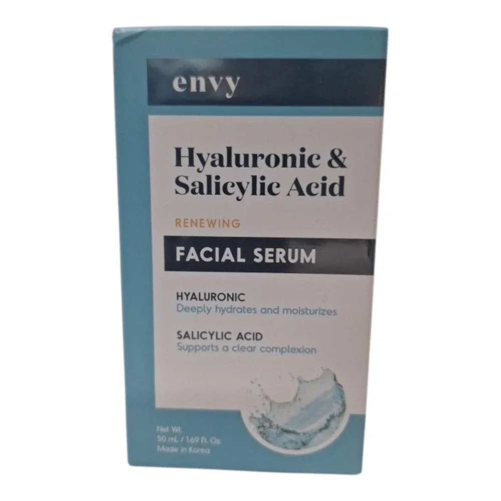 Envy Hyaluronic &‎ Salicylic Acid Facial Serum Renewing Hydrating Clearing NEW
